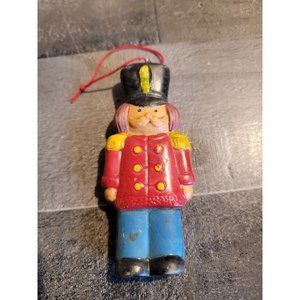 Cermic soilder mustache red ornament xmas